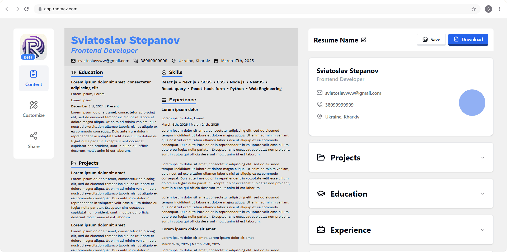 resume-builder